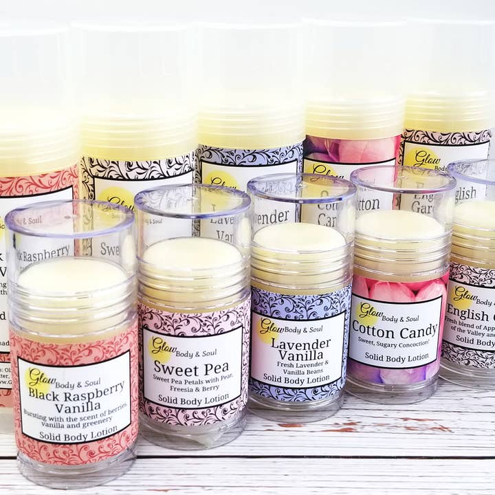 Glow Body and Soul - Wholesale Solid Lotion - Solid Lotion Body Bar Your Choice of Size and Fragrance