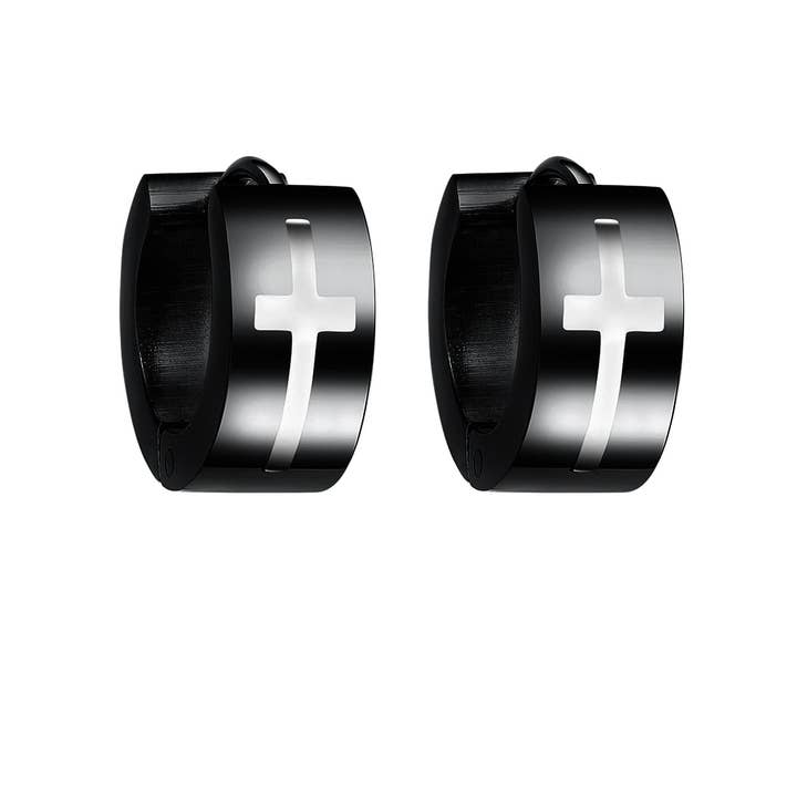 Boucle d'oreille Huggie Monsieur Cross pour la vente par Mister SFC