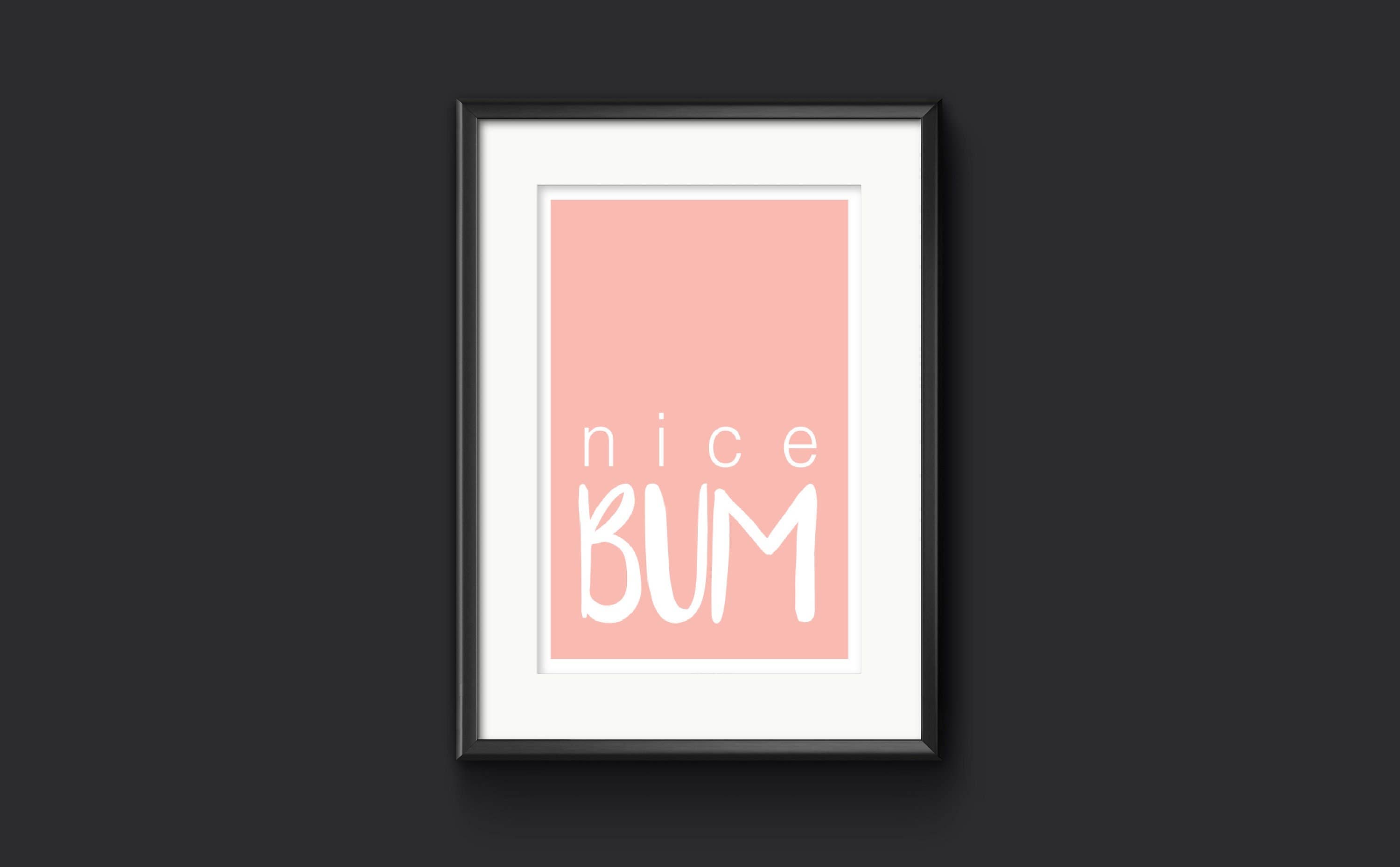 The Smudge Box – wholesale Badrumsskylt – Nice bum badrum Väggkonst, WC Print, Fräskig Heminredning6