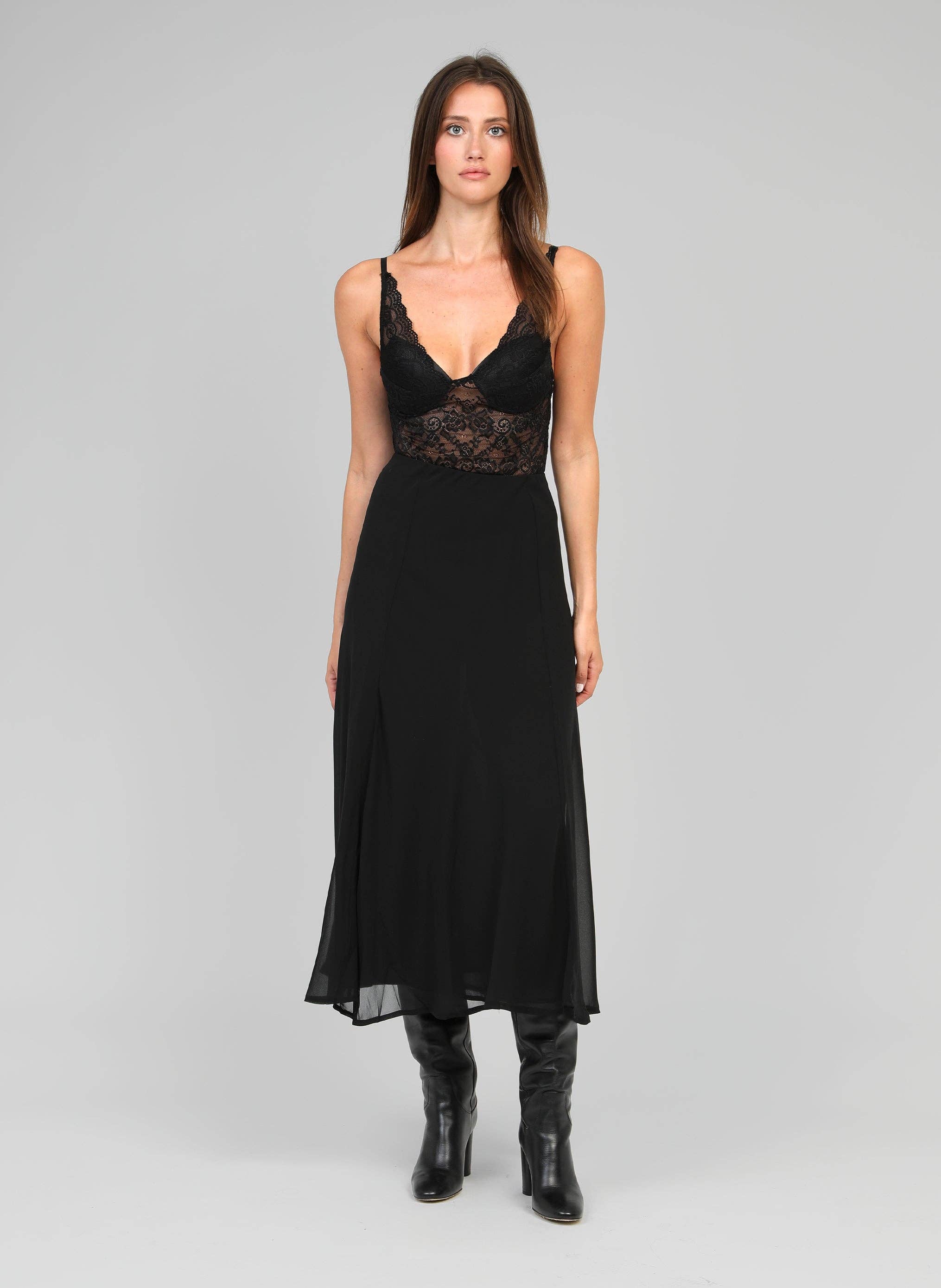 An'ge - Wholesale Skirt - Women's - LONG SKIRT JELEME black0