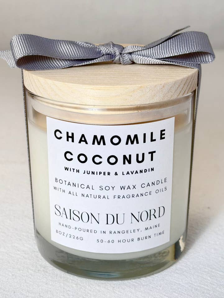 Chamomile Coconut Soy Wax Candle for wholesale by Saison Du Nord Candles