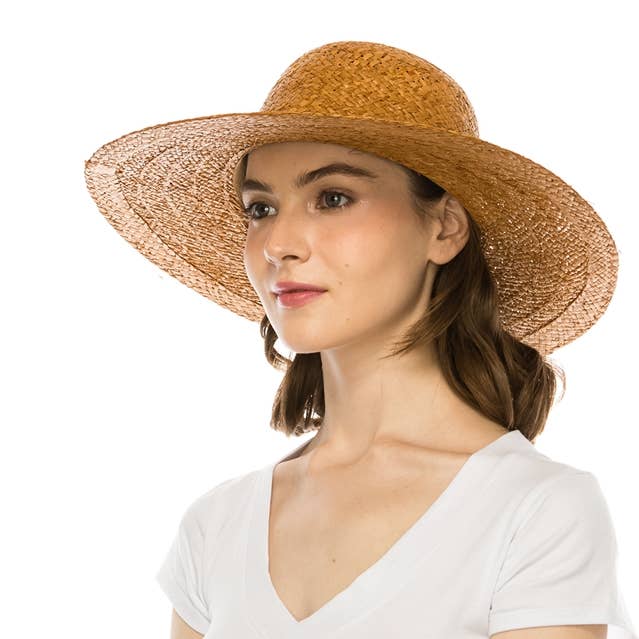 Woven Raffia Straw Sun Hat - Handmade for wholesale by DNMC