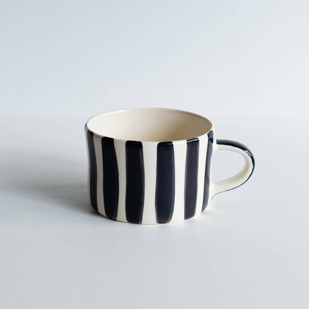 Musango - Wholesale Coffee Mug - Handmade & Painted Latte Style Musango Mugs in Candy Stripe0