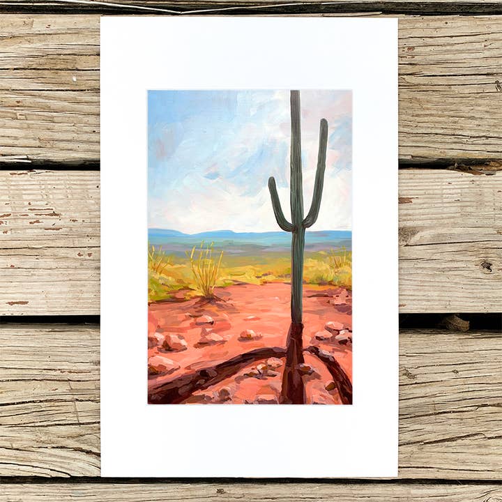 Saguaro Limited Edition Art Print for wholesale by Danika Ostrowski Art + Design
