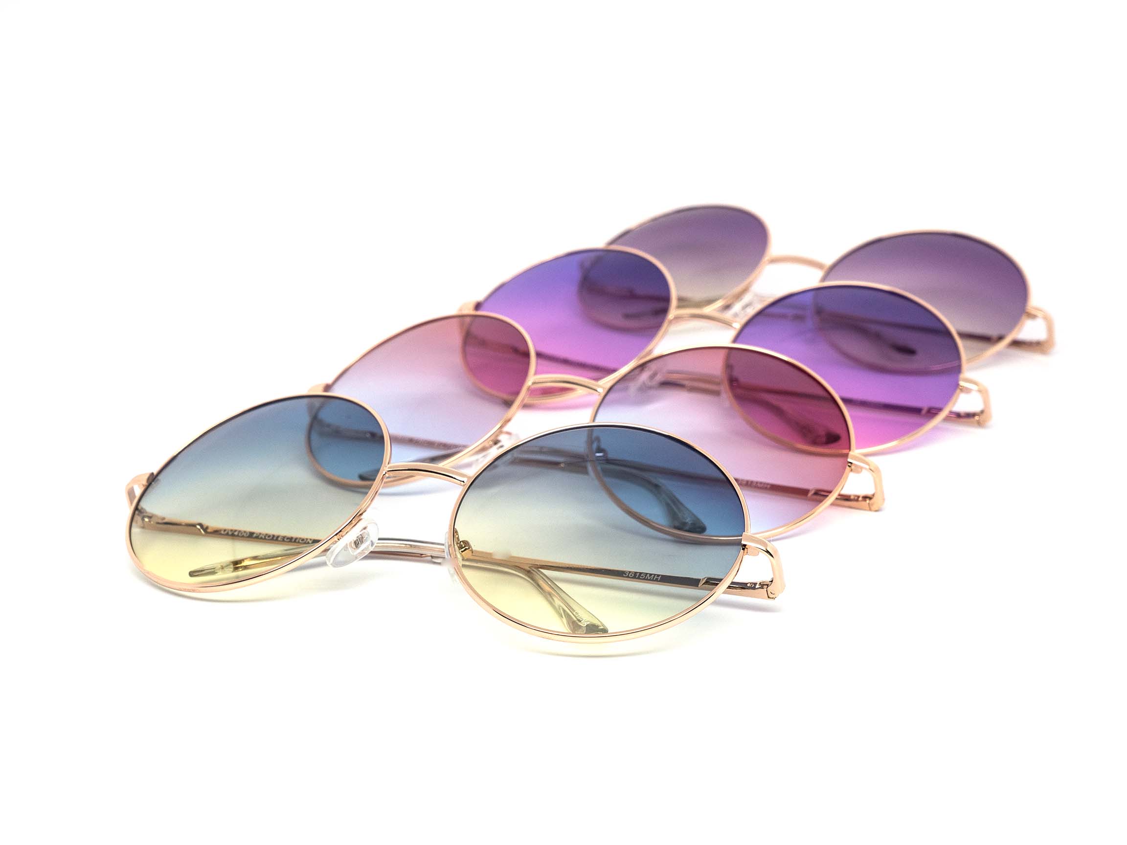 Still Friday - Wholesale Sunglasses - Women's - Oversized Circle Duo-tone Gold Sunglasses1