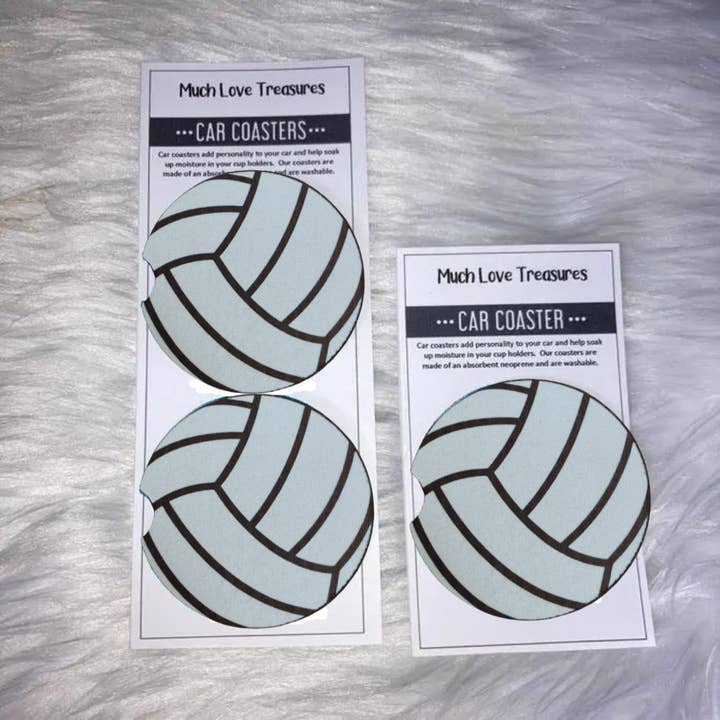 Much Love Treasures - Wholesale Car Coaster - Women's - Volleyball Car Coaster2