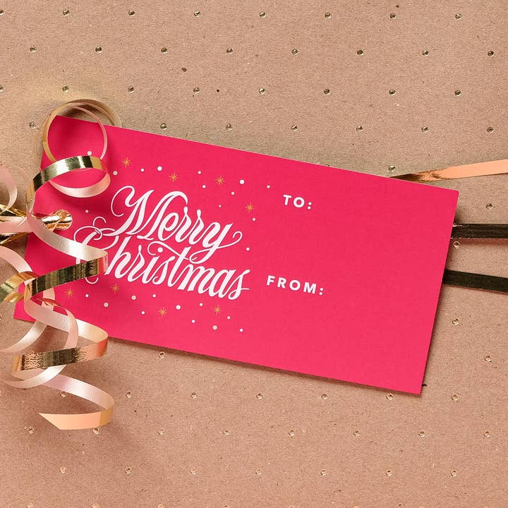 Merry Christmas Classic Gift Tags for wholesale by Formidably Impressed