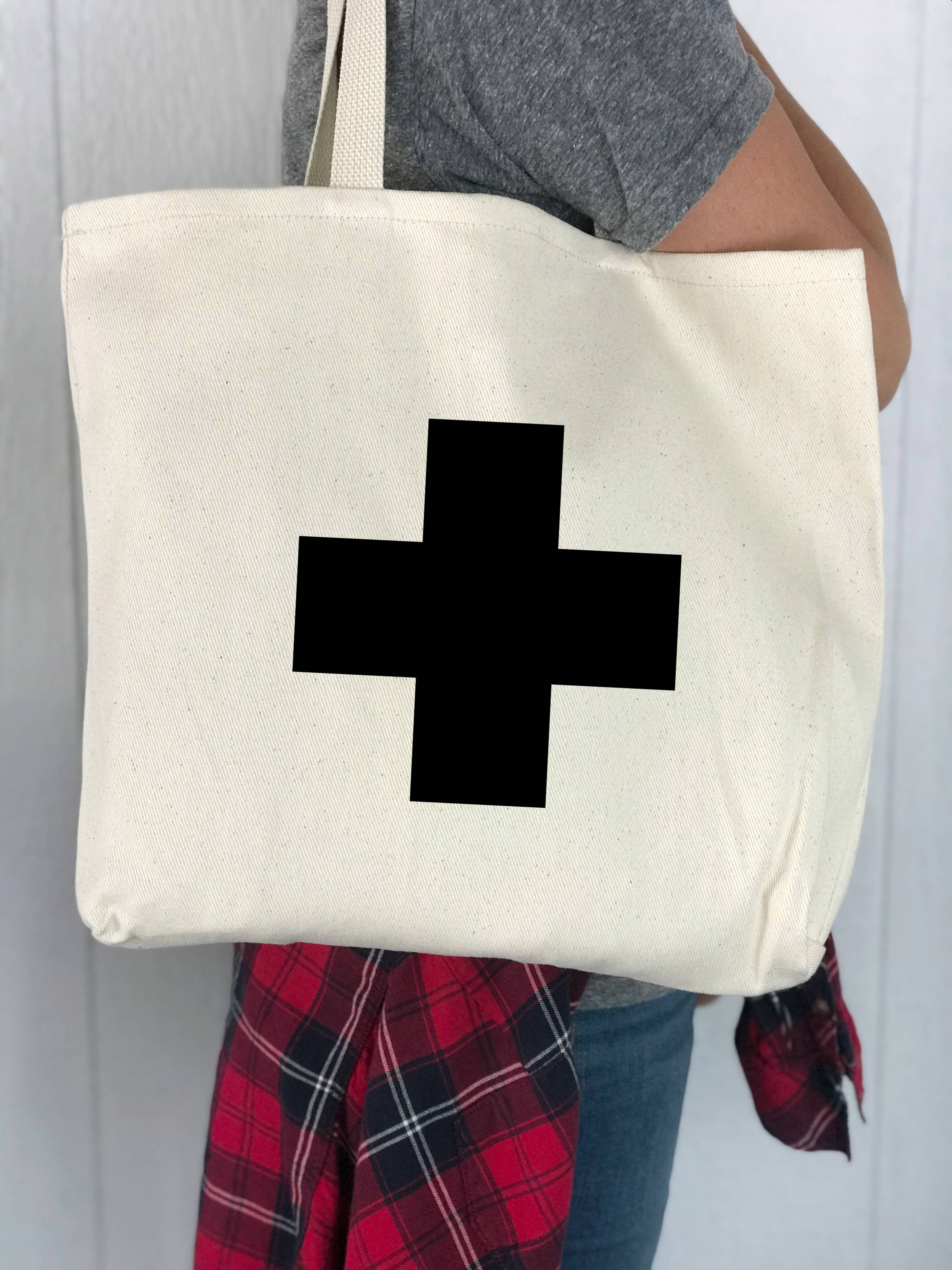 Perfect Day Print Co - Wholesale Tote Bag - Women's - Swiss Cross Canvas Tote Bag1