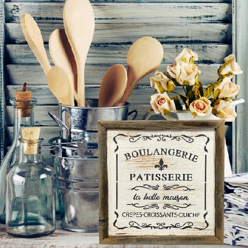 Pheasant & Needham Home Decor & Crafts - Wholesale Sign - French Pastry Handcrafted Wood Sign1