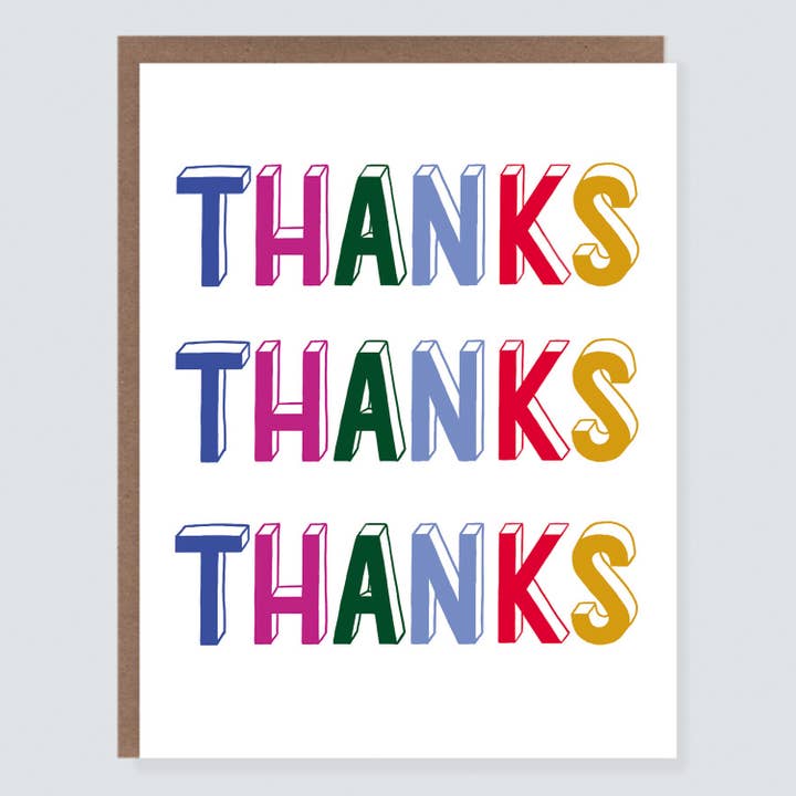 Merci trois fois | Carte de remerciement pour la vente par Morgan Swank Studio