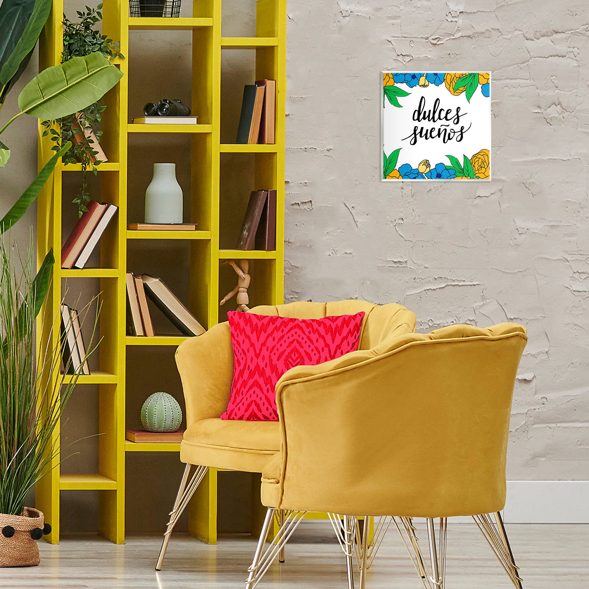 Stupell Industries - Wholesale Wall Decor - Kids & Baby - Dulces Sueños Flores Tropicales Wall Plaque Art1