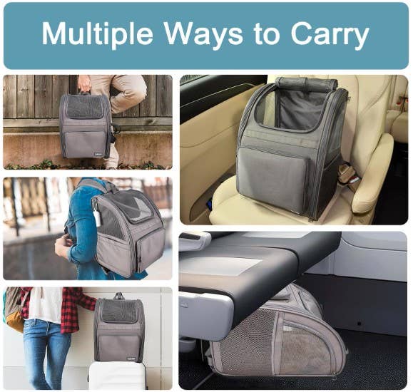 Jespet - Wholesale Pet Carrier - Cat/Dog - GOOPAWS Pet Carrier Backpack for Dogs and Cats, Collapsible with Breathable Mesh Dog Backpack, for Pets Up to 25 Lbs6