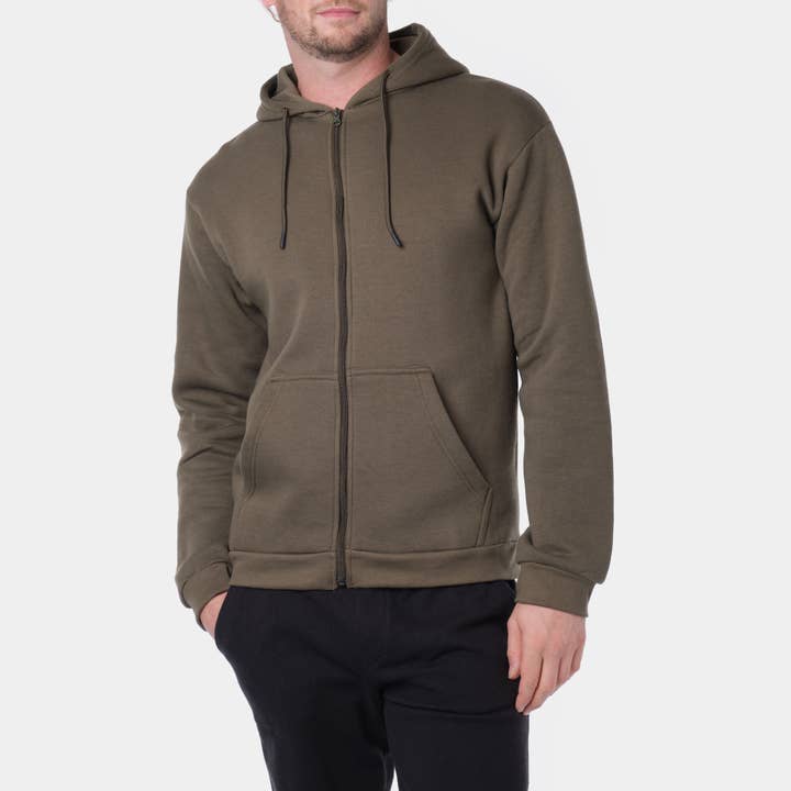 Sweat Capuche Uni Yaga-Kaki pour la vente par HOPENLIFE