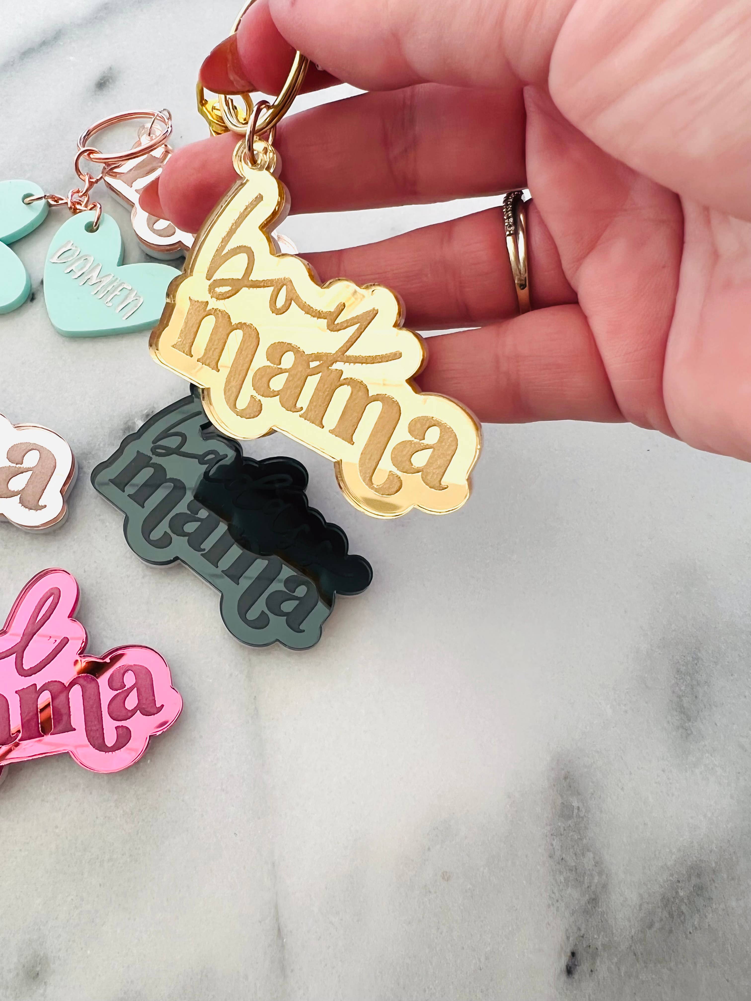 Luxe designs - Wholesale Sleutelhanger - Dames - Mama, Nana, Oma gegraveerde acryl sleutelhanger1