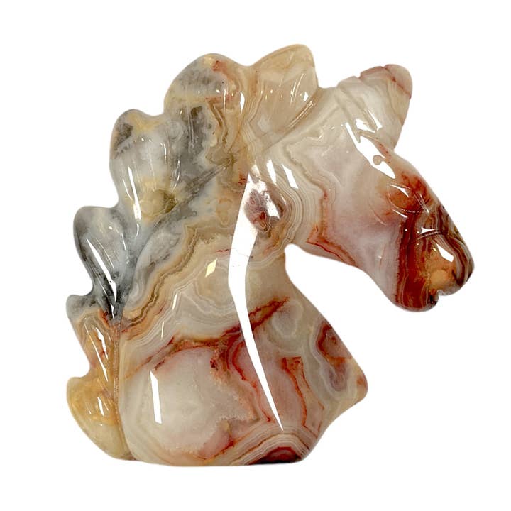 Crazy Agate Unicorn Figure for wholesale by Foliesbijoux