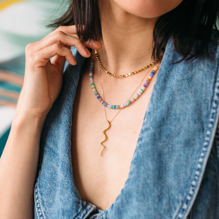 Crafts & Love - Vente Colliers à pendentif - Collier long serpent1