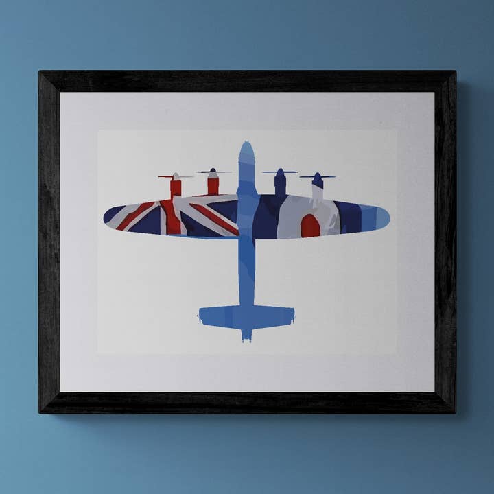 Avro Lancaster RAF Fähnrich Druck für den Großhandel von Gillian Jones Designs