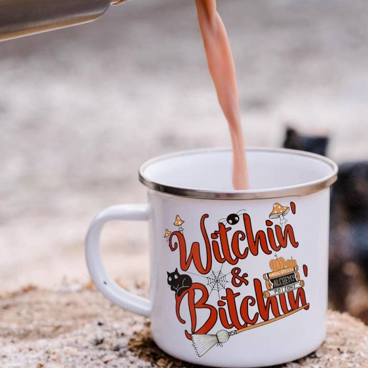 Witchin bitchn Halloween gift coffee mug cup funny for wholesale by The Candy Collections