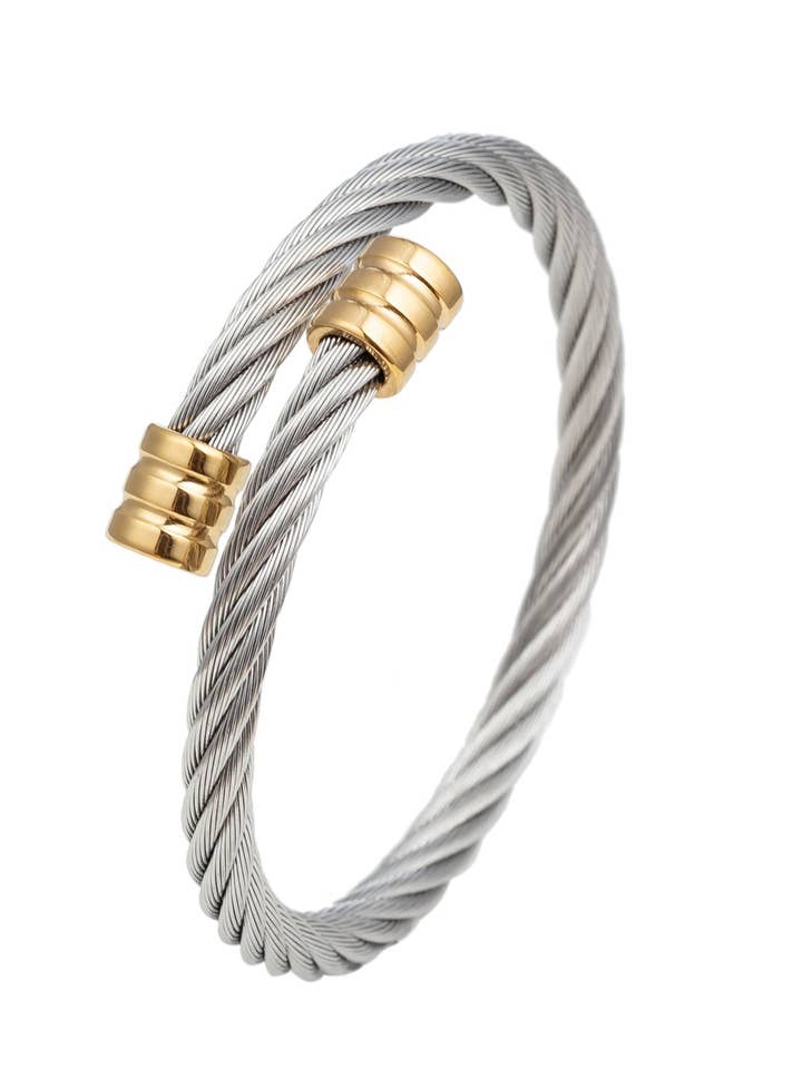 Bracelet manchette Nicky - Argent pour la vente par Eye Candy Los Angeles