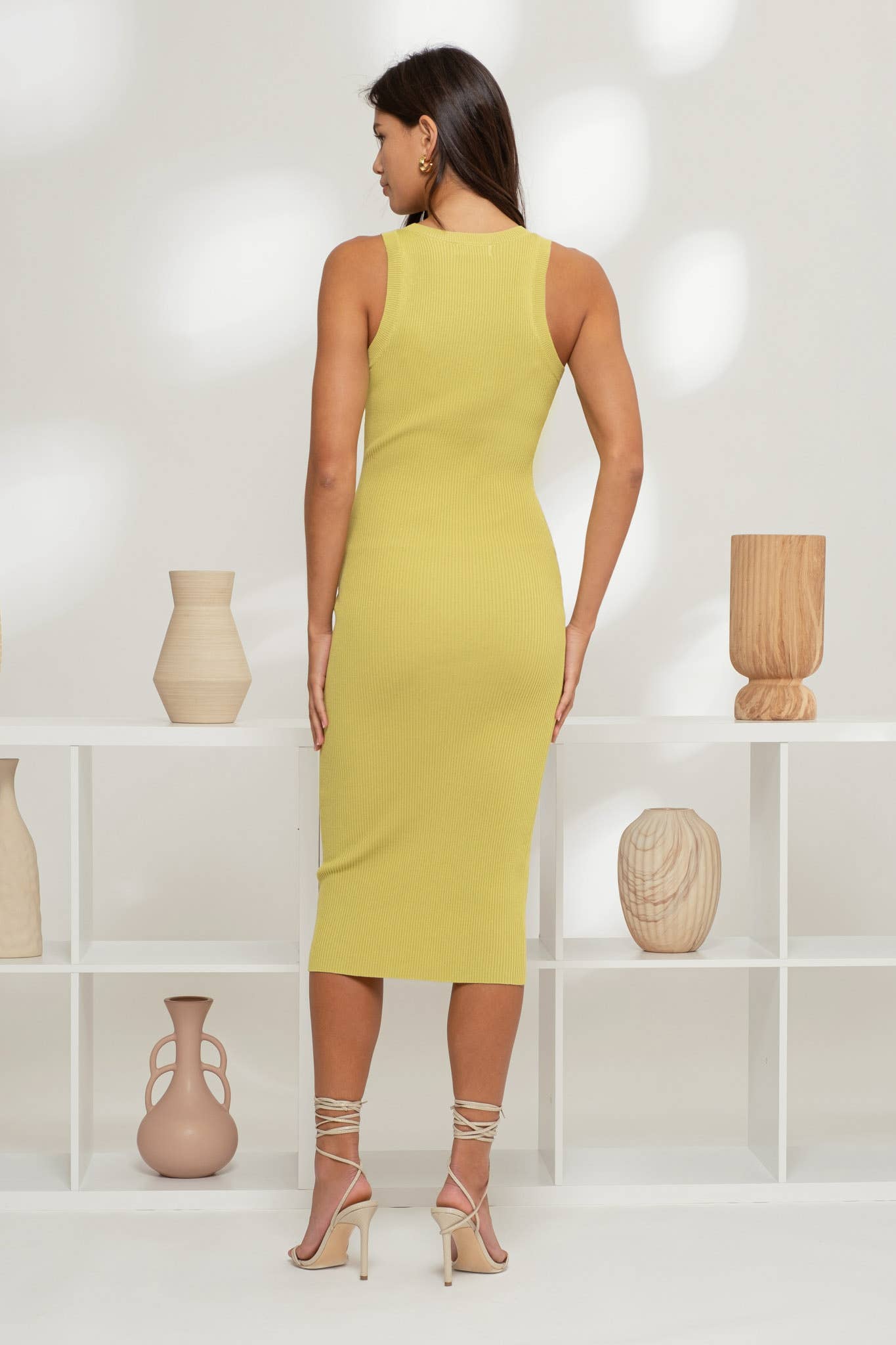 The Workshop Studio - Wholesale Dress - Women's - RIBBED KNIT TANK MIDI DRESS30