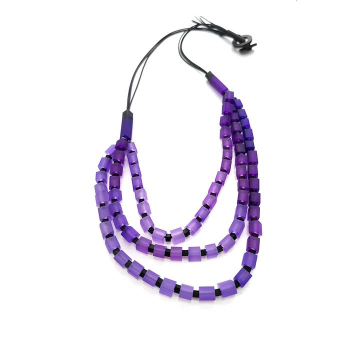 PALOMA three-row rubber necklace INFINITE line for wholesale by ALEX+SVET