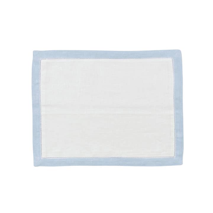 Garden Folly Fine Linens - Wholesale Bedding Pillowcase/Sham - TRIMMED AND TAILORED LINEN BOUDOIR PILLOW SHAM - SKY BLUE