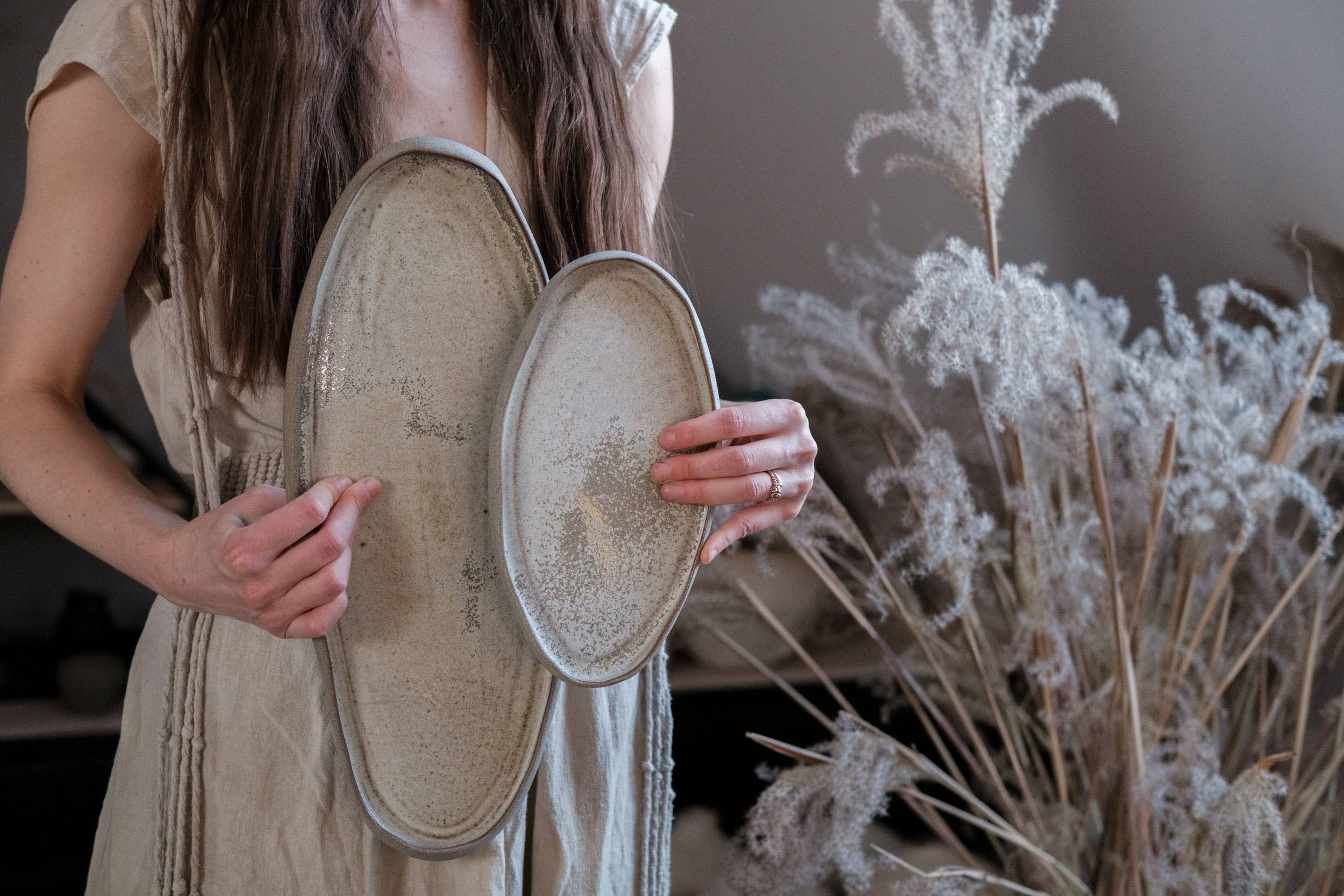 LAIMA CERAMICS (SIA Radosa Apvieniba Spares) - Wholesale Dinner Plate - Stone Collection DUNE Serving Plates — handmade organic8