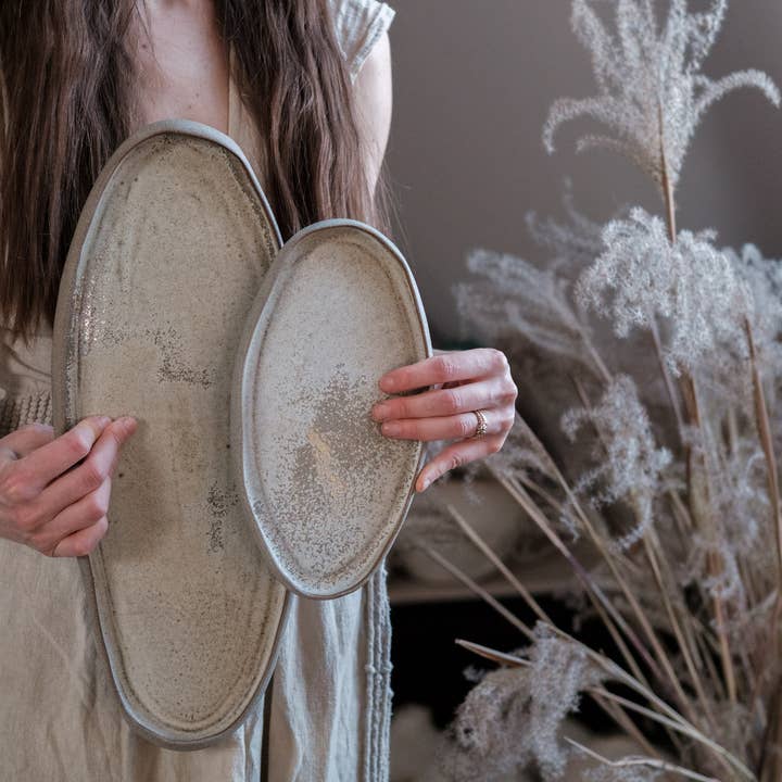 LAIMA CERAMICS (SIA Radosa Apvieniba Spares) - Wholesale Dinner Plate - Stone Collection DUNE Serving Plates — handmade organic8