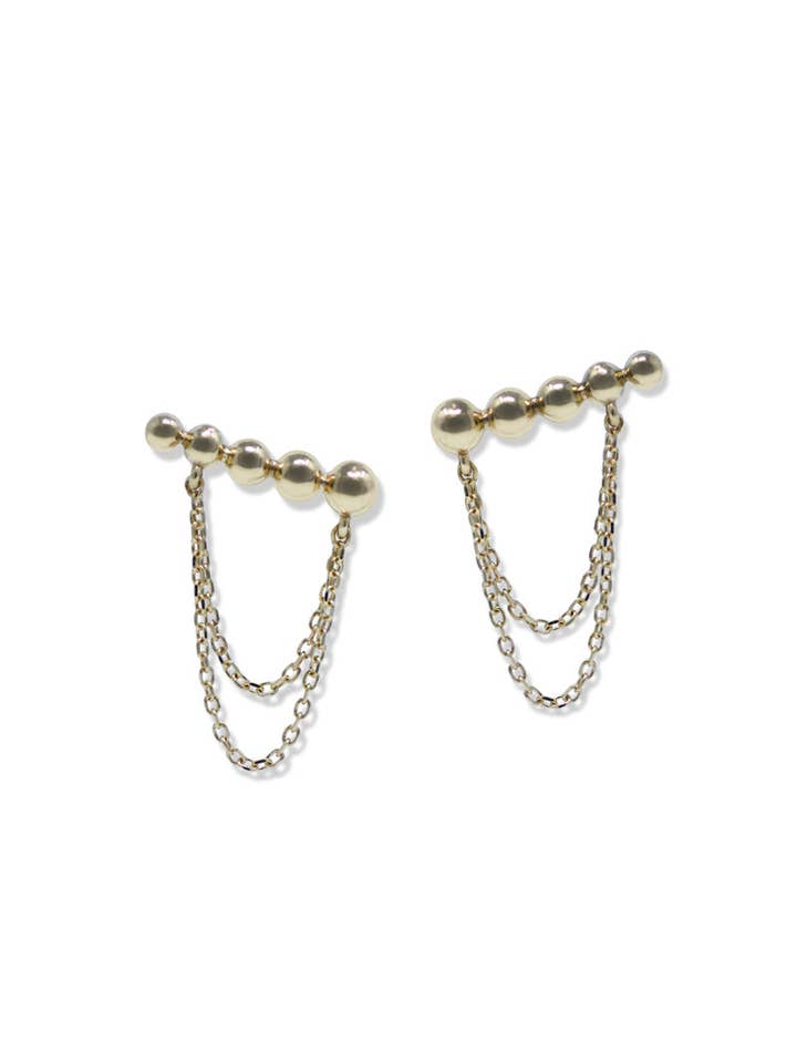 Dew Drop Bar Chain Earrings for wholesale by ANZIE