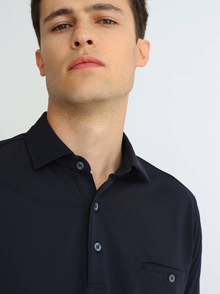 BATECH® Barcelona - Wholesale Polo - Men's - Pocket Essential Polo Shirt (regular) - Dark Navy1