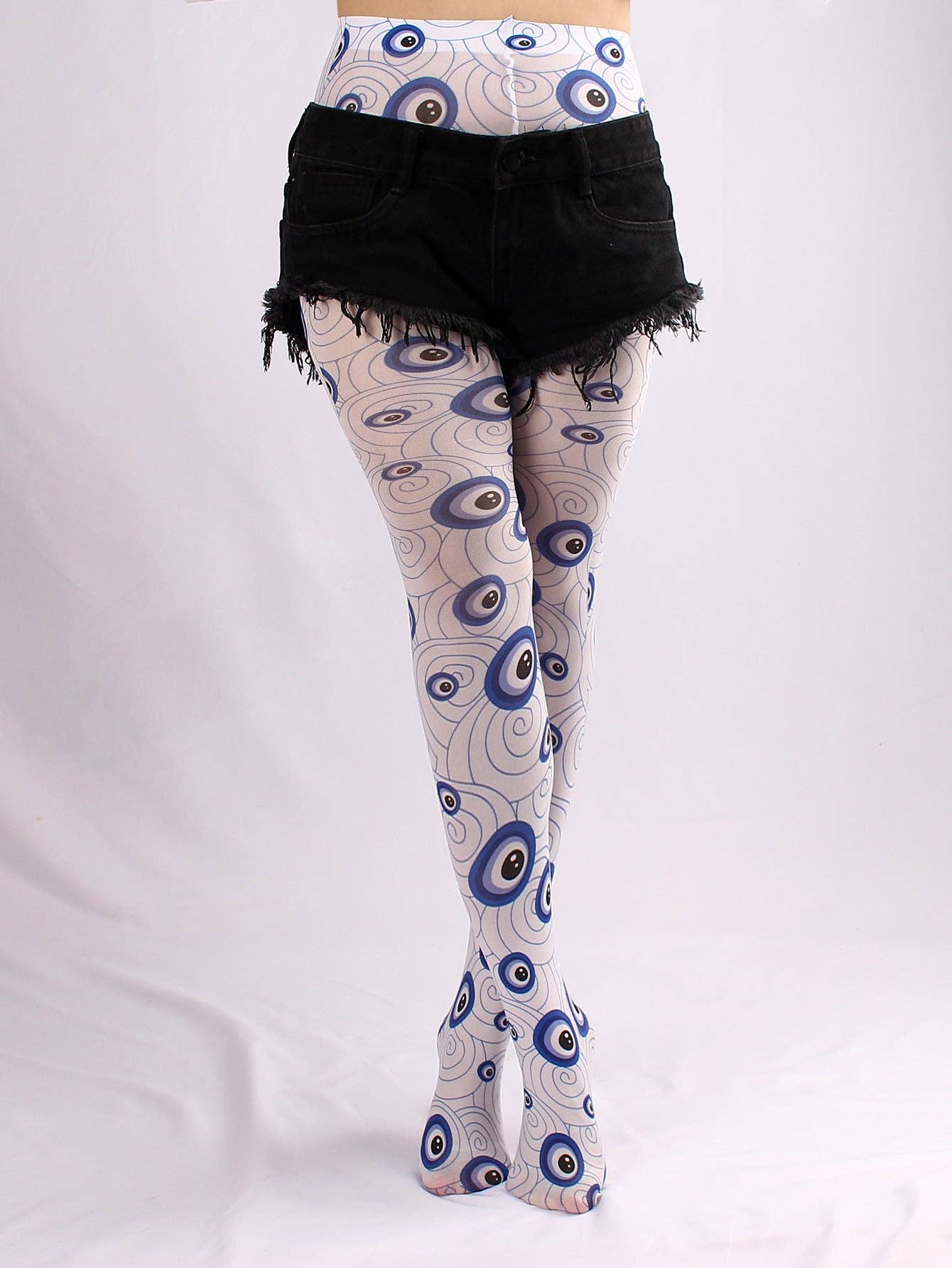 SALINA TRADING INC - Wholesale Tights - Women's - Devil Eye Floral Print Tights Stylish All-Season Stockings3