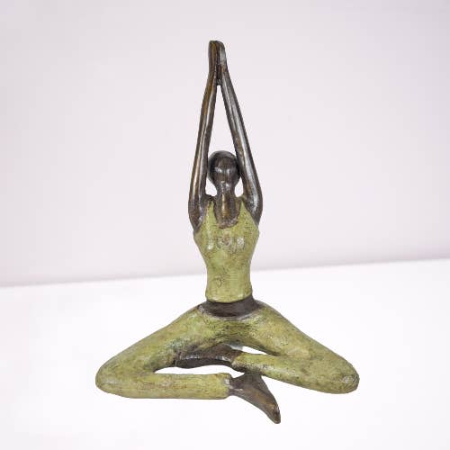 Moogoo Creative Africa - Vente Sculpture - Sculpture de yoga en bronze « Adeline » | par Hamidou | divers F4