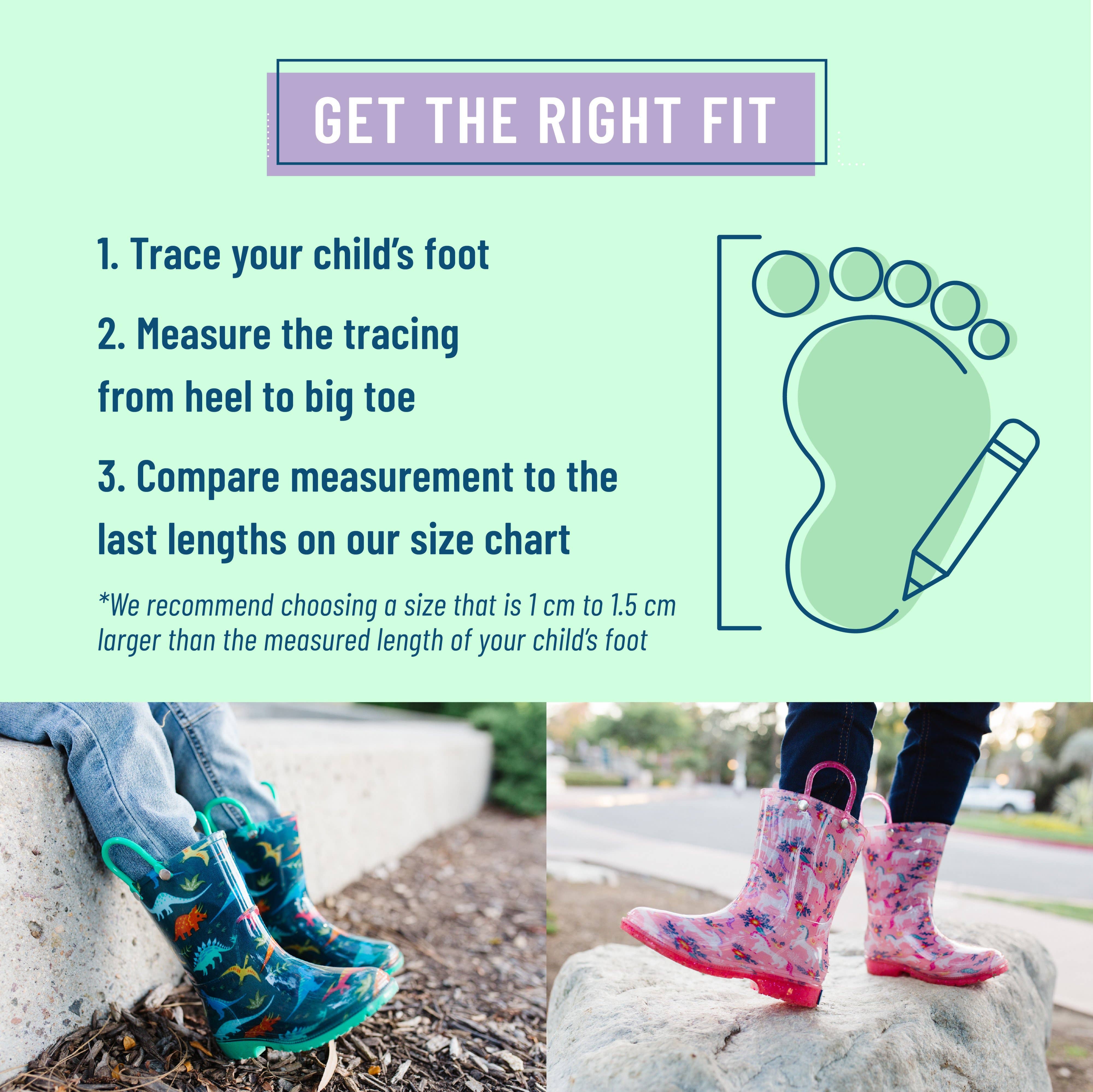 Wildkin - Wholesale Rain Boots - Kids - Magical Unicorns Rain Boots Size 121