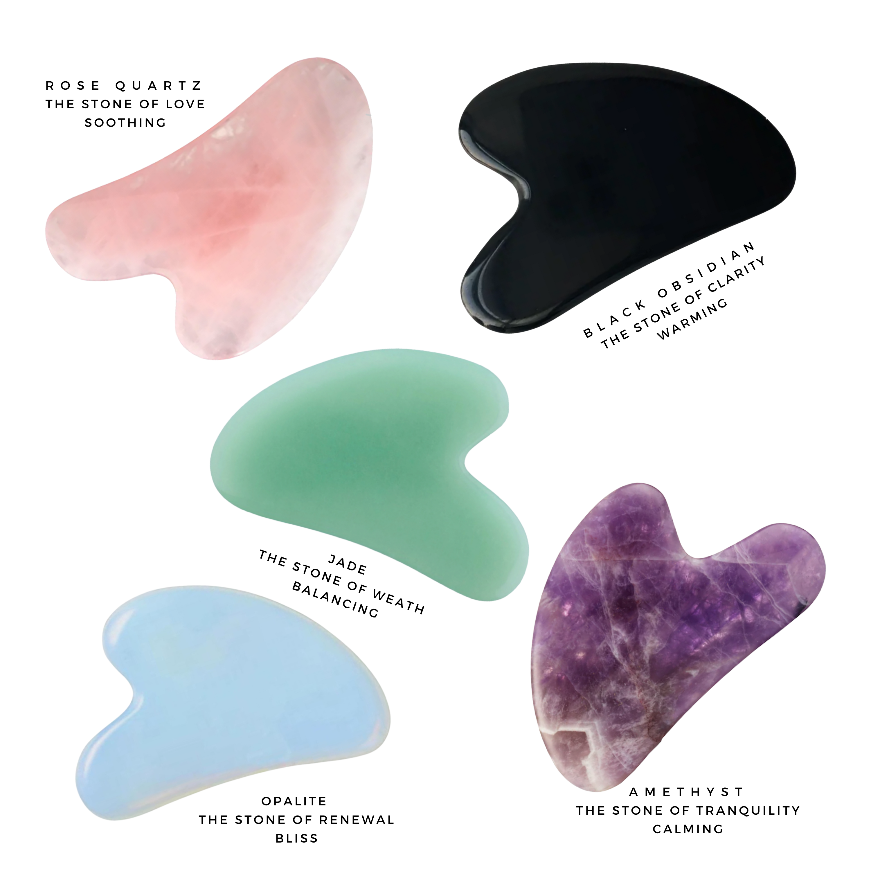 Orglamix - Wholesale Gua Sha Tool - Gua Sha Facial Lifting Tool | Natural Crystal Beauty Tool8