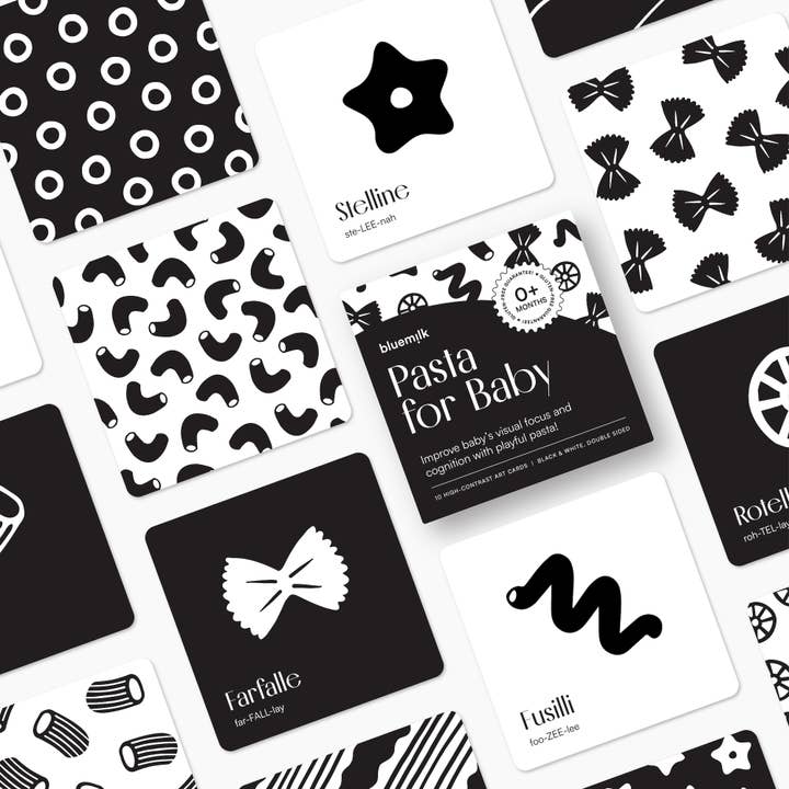 Chunky Deli - Wholesale Learning Cards - Kids & Baby - Pasta for Baby High-Contrast Art Cards