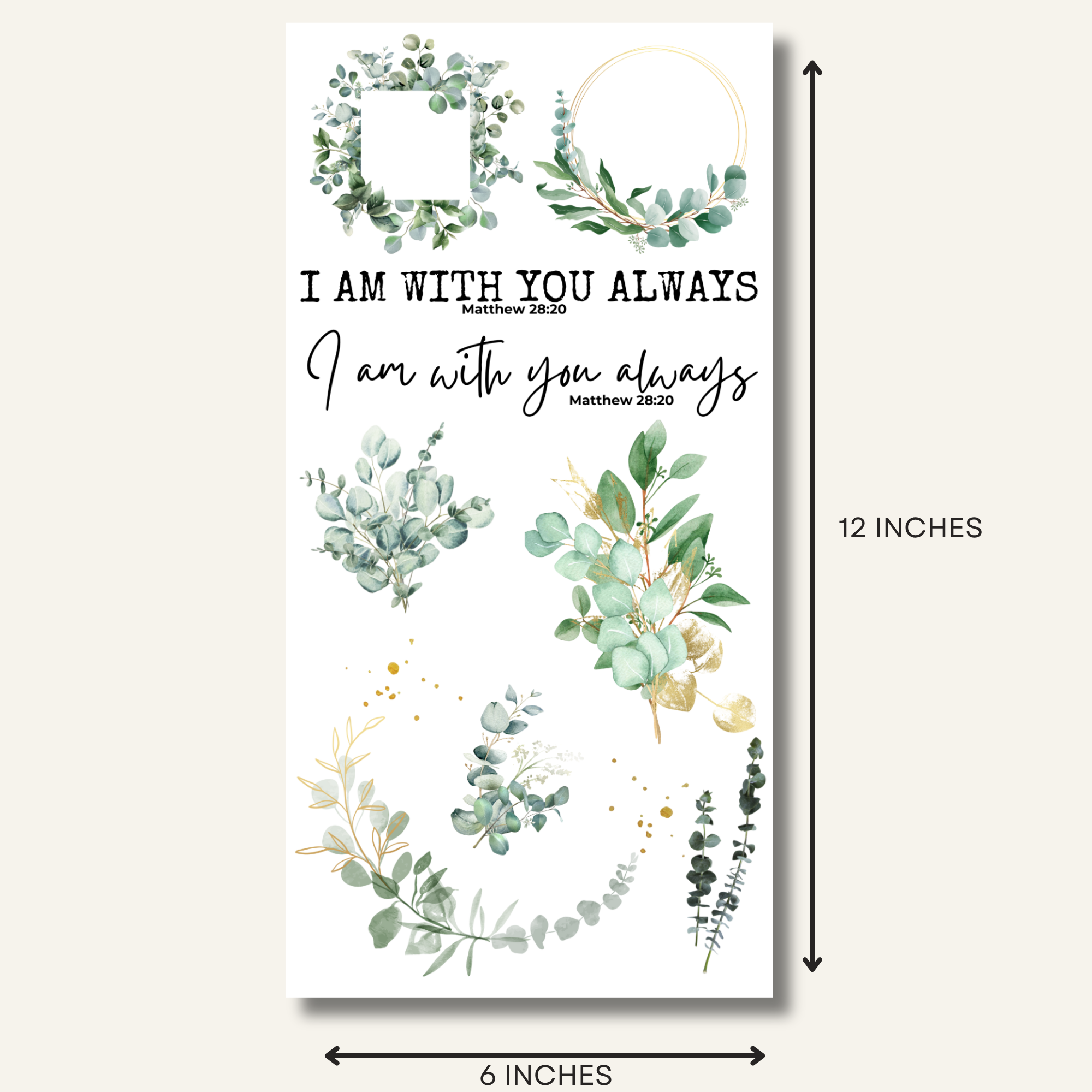 Christian Craft Paper - Wholesale Crafts, Hobbies & DIY - With You Always Rub On Transfer | Floral | Decals For Crafts3