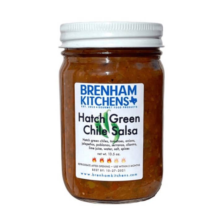 Alta Gama Foods - Wholesale Salsa - Brenham Kitchens - Texas - Hatch Green Chile Salsa - 13.5 oz.