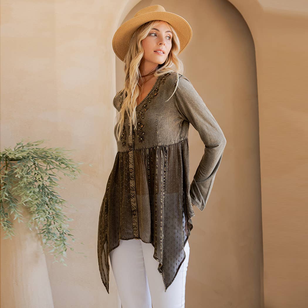 Young Threads - Wholesale Tunic - Women's - Bohemian Rhapsody: Stonewashed Rayon Women Top17