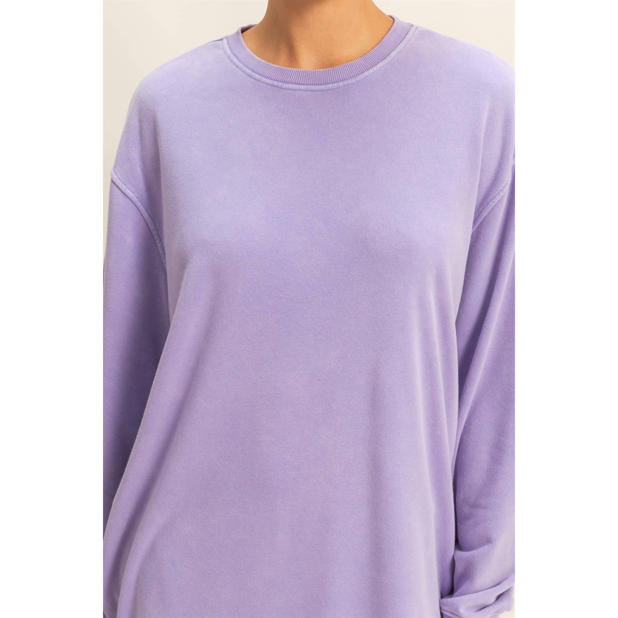 Double Zero - Wholesale Dress - Women's - Long Sleeve Oversized Mini Dress11