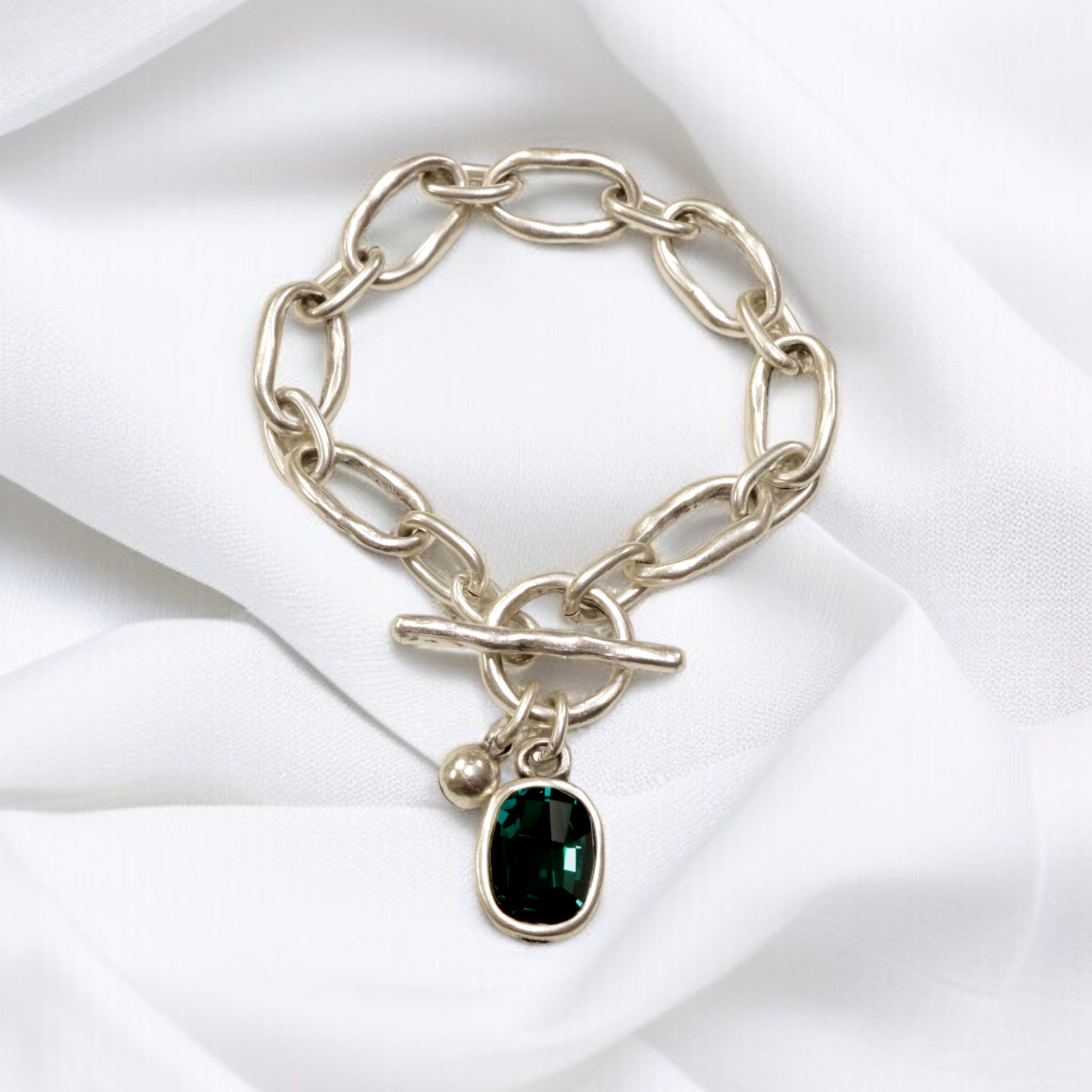 The Ancient Bazaar Jewelry & Accessories – Großhandel Armband mit Charms/Anhängern – Artikel-Nr. NB-2919 grün - Zinnarmband0