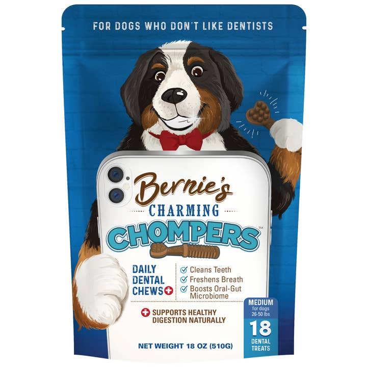 Bernie's Charming Chompers - 18 oz Medium Dogs for wholesale by Bernie's Perfect Poop