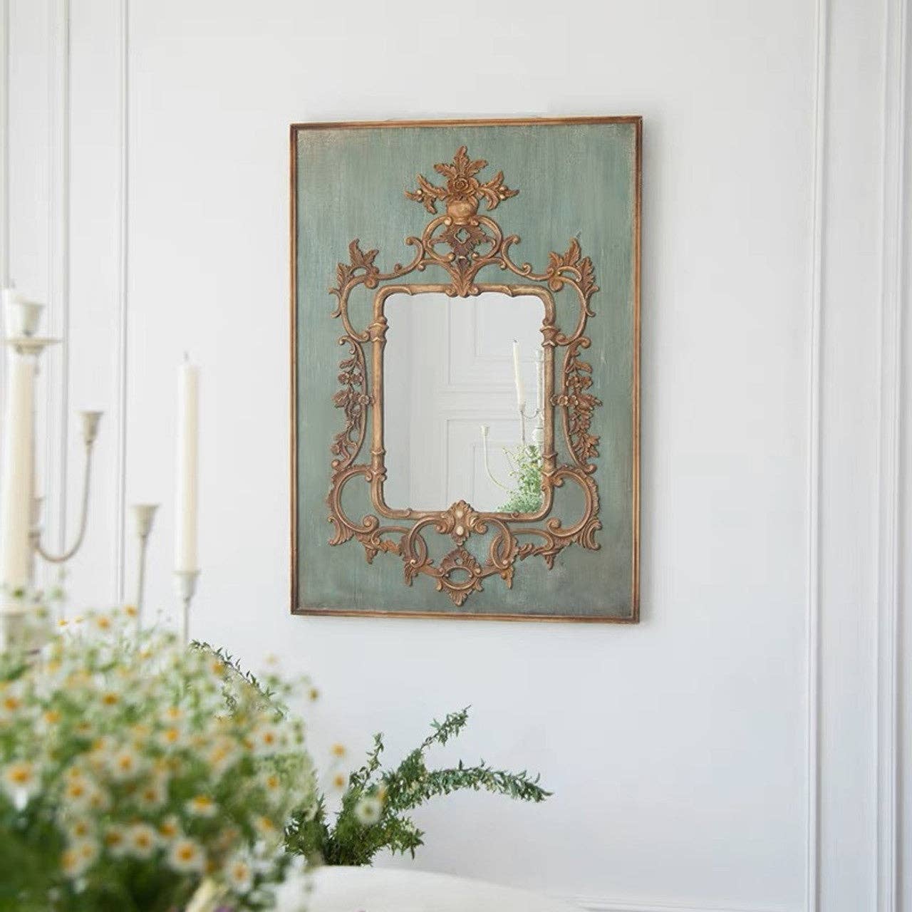 Vagabond Vintage - Wholesale Wall Mirror - WOOD VINTAGE MIRROR0