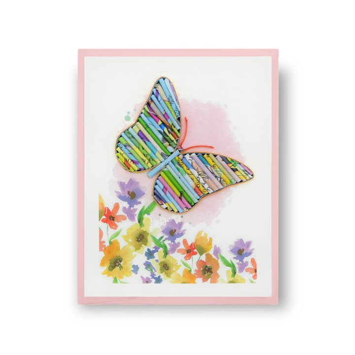Loving Nature - Wholesale Everyday Greeting Card - Upcycled Handmade Card - Crafted by Disadvantaged Artisans