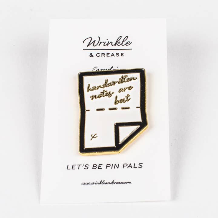 Emalje Pin - Håndskrevne Noter er bedst for engroshandel hos Wrinkle & Crease Paper Products