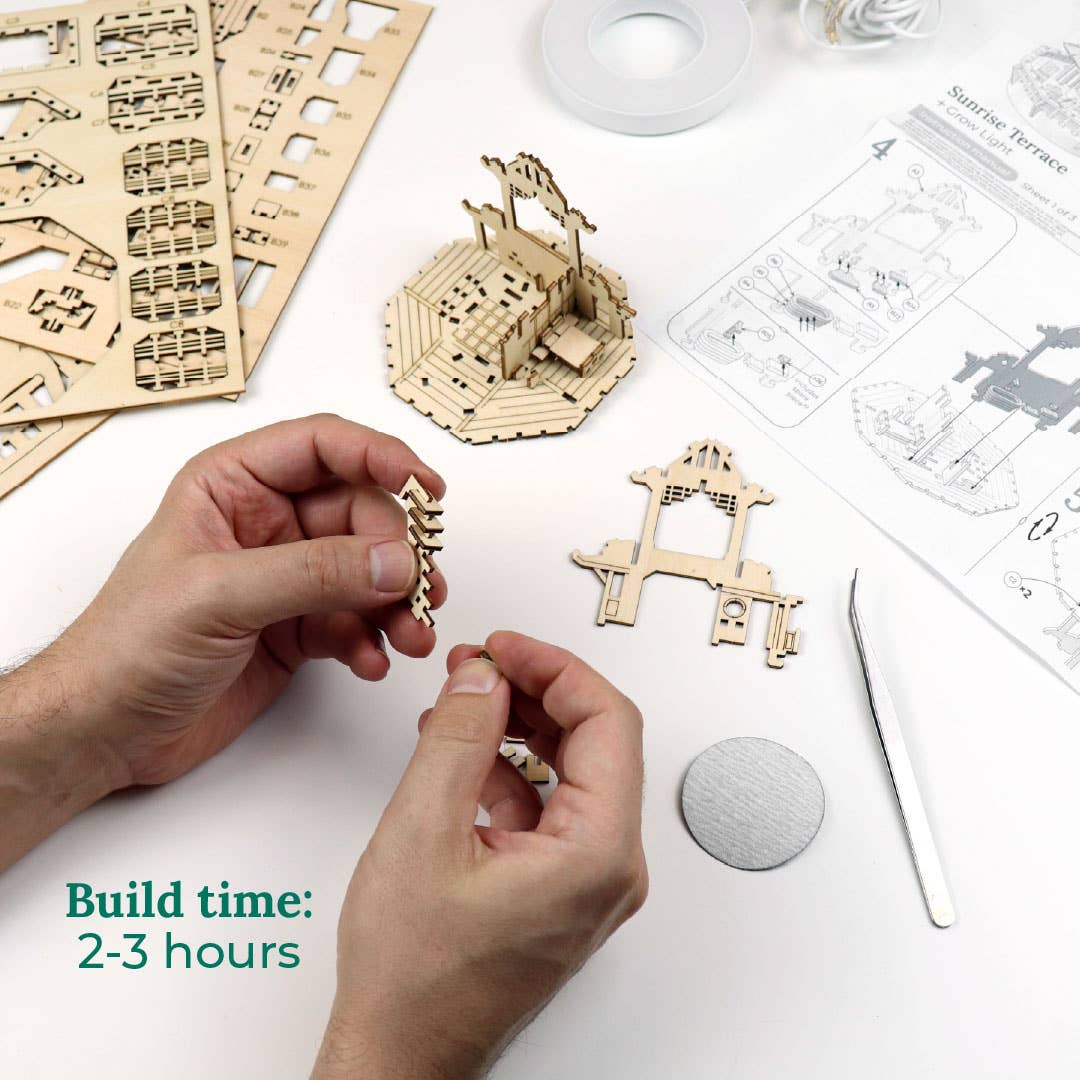 Tiny Treehouses Australia - Wholesale DIY craft kit - Sunrise Terrace + Grow Light2