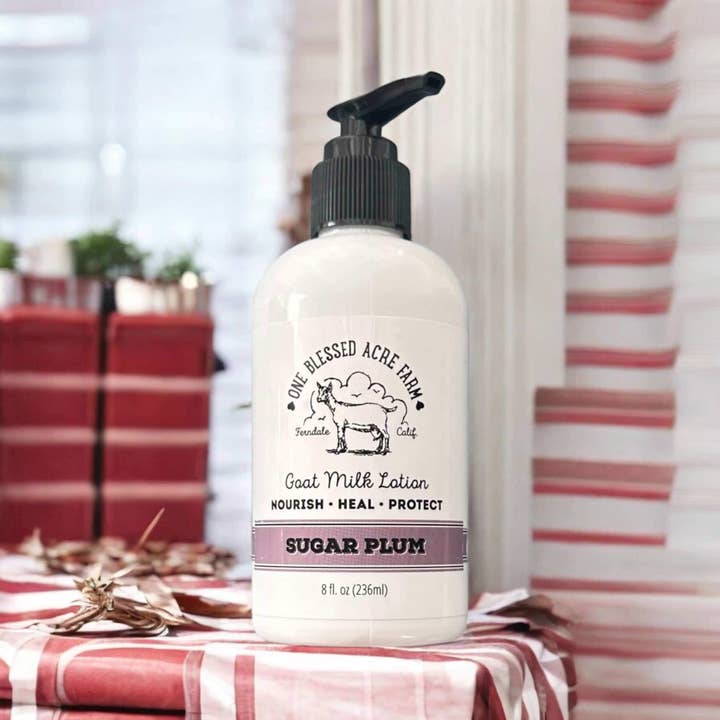 One Blessed Acre Farm - Wholesale Body Cream/Lotion - Sugar Plum Goat Milk Lotion0