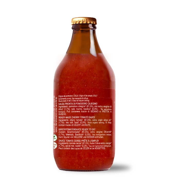 CONVIVIA for italian food lovers - Vendita all'ingrosso Sughi pronti - Salsa pronta di pomodoro ciliegino bio 330g