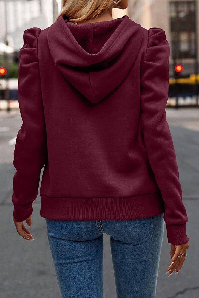 UNISHE – wholesale Hoodie – Women's – Plain Hooded Drawstring Sweatshirt AXR1112