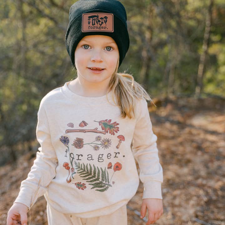 "Forager" Beanie | Winter Toboggan| Outdoor Kid Hat| 4Colors for wholesale by Barefoot Baby