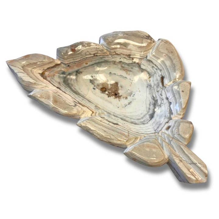Large Agate Leaf Bowl for wholesale by Crystal Magick Wholesale Ltd